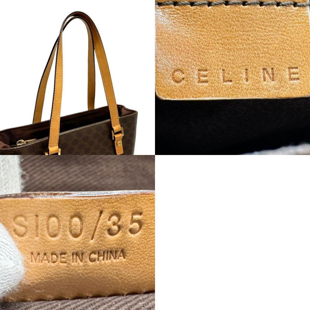 Celine Macadam Handbag Canvas Brown - image 5